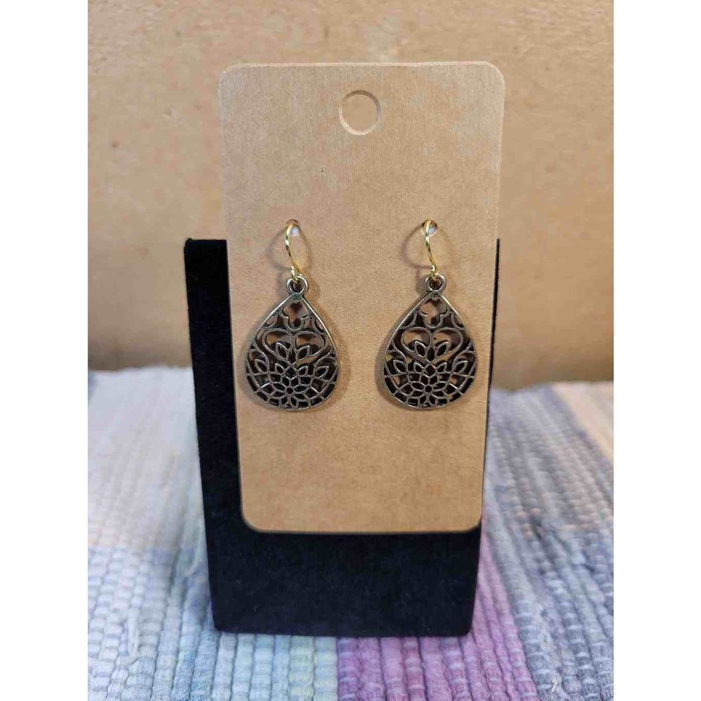(3 for $15) JoMa Silvertone Teardrop Dangle Earrings- NEW